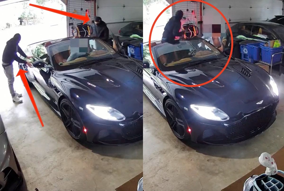 Impactante robo en el garaje de un Aston Martin: vídeo