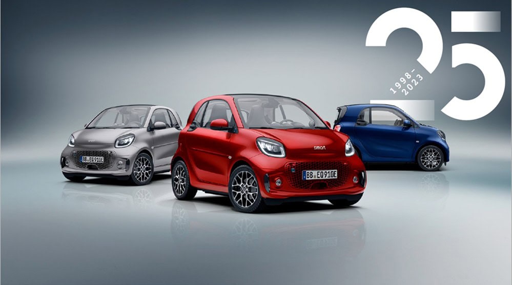 Smart EQ fortwo 25th anniversary: la serie speciale a partire da 23.767 euro