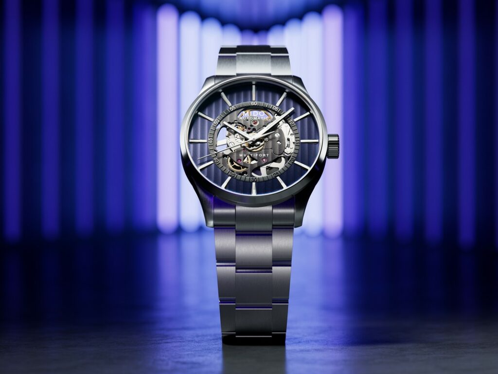 Mido Multifort Skeleton Vertigo Blue: il nuovo orologio dal quadrante scheletrato