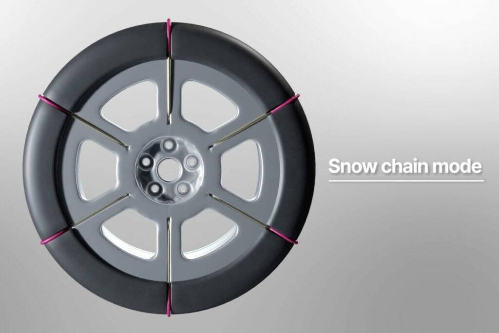 Pneumatici con catene da neve integrate: ecco l’idea Hyundai e Kia