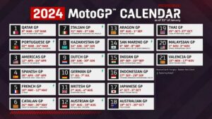 Calendario Campionato del Mondo MotoGP 2024