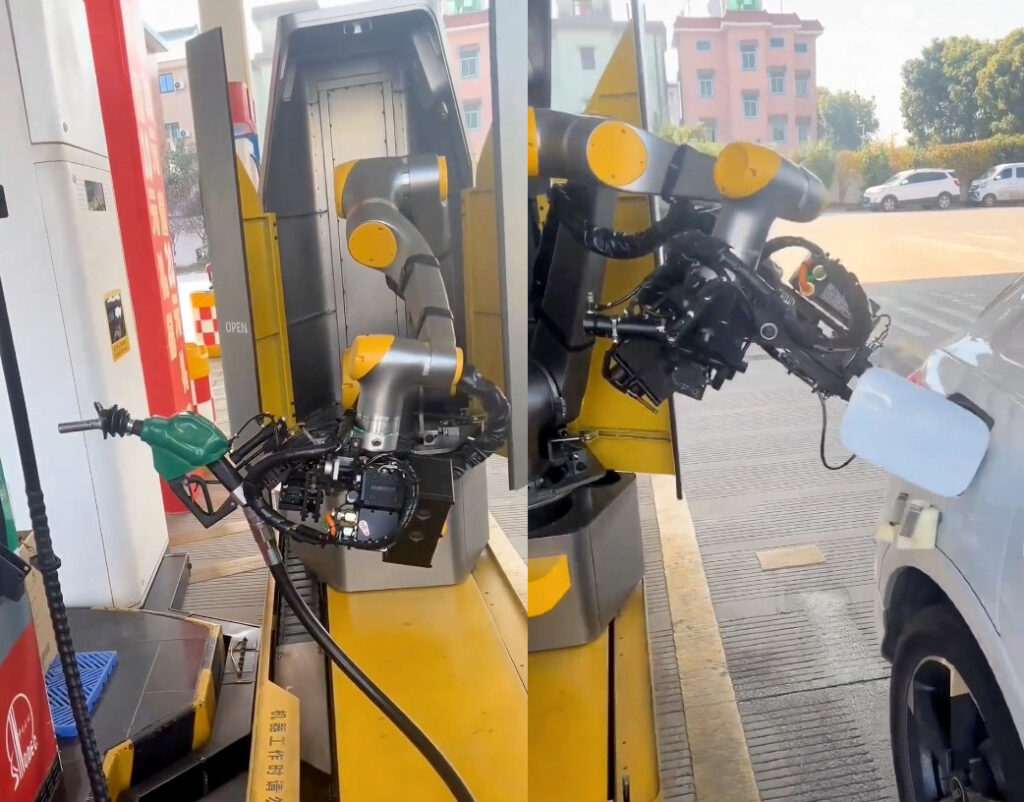 Addio benzinaio: dalla Cina il robot per il rifornimento automatico di carburante