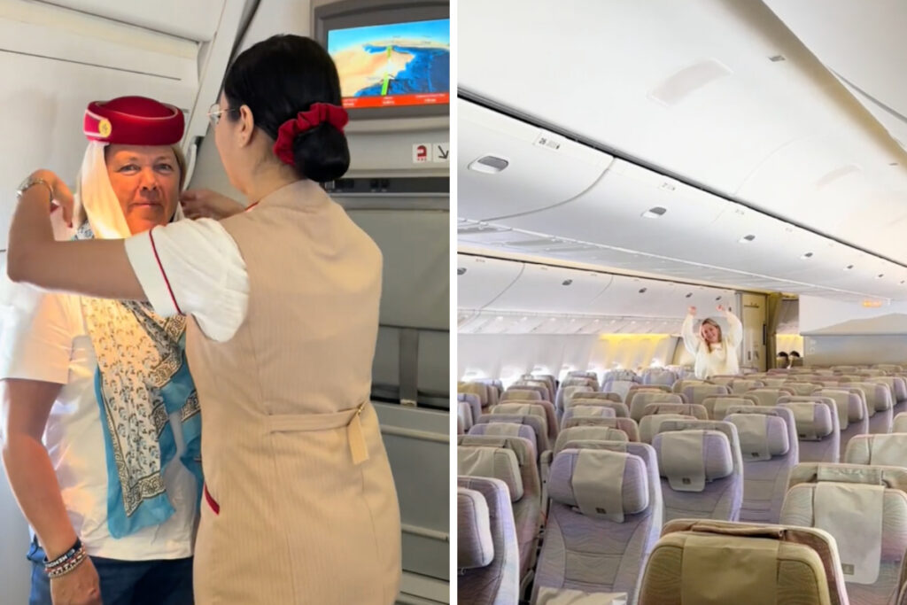 Volo Emirates da ricordare: madre e figlia uniche passeggere