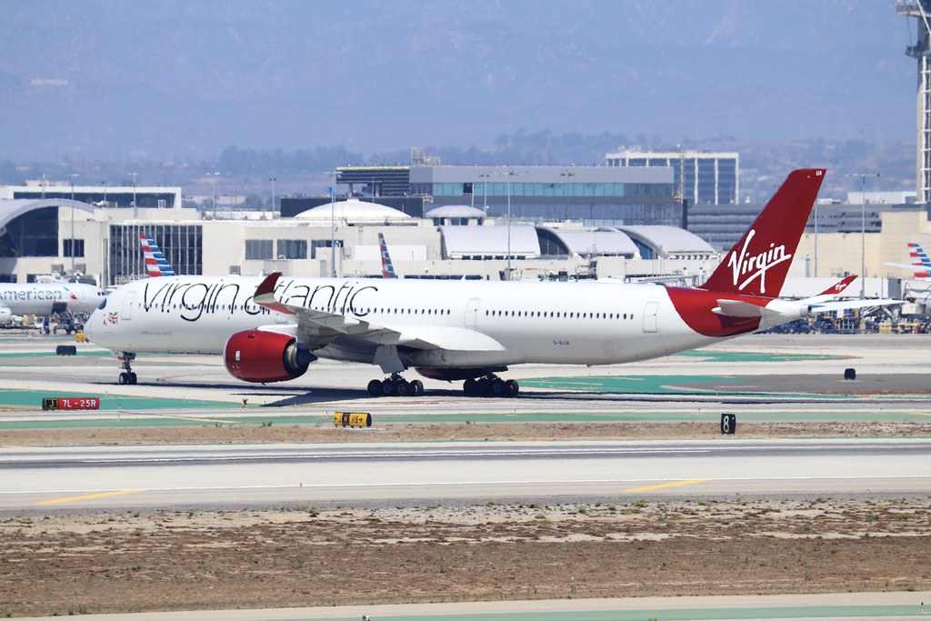 Virgin Atlantic A350-1000 arriving at LAX