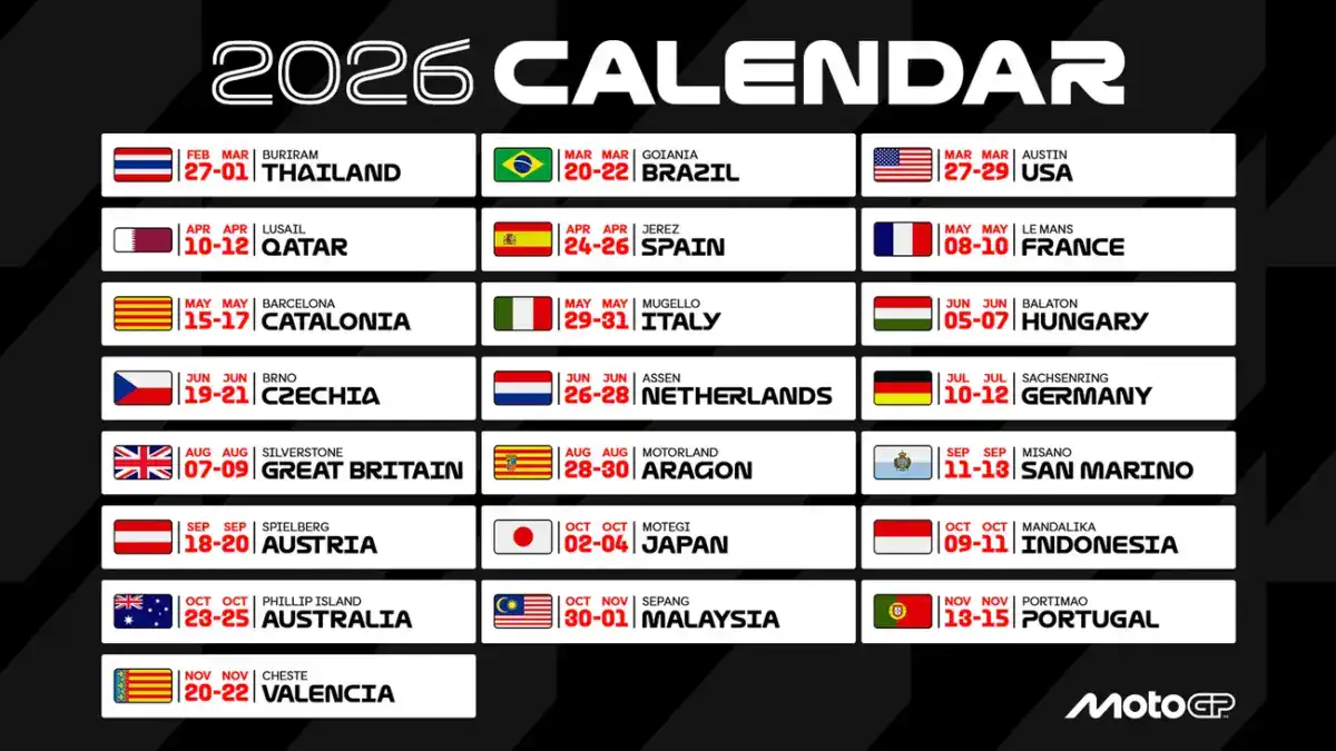 Calendario MotoGP 2026