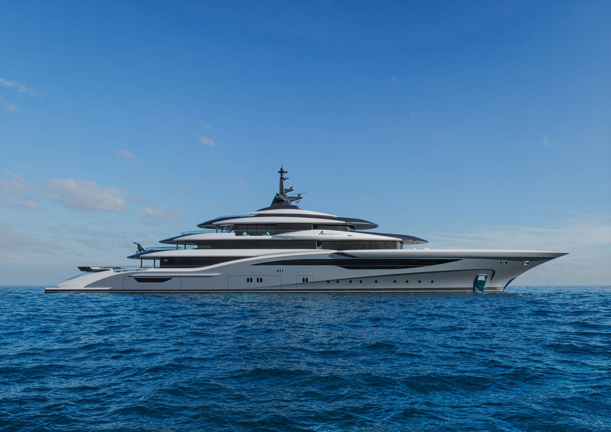 Superyacht Isa Amarcord 86 con piscine, suite armatoriale e spazi esterni su un lungo ponte