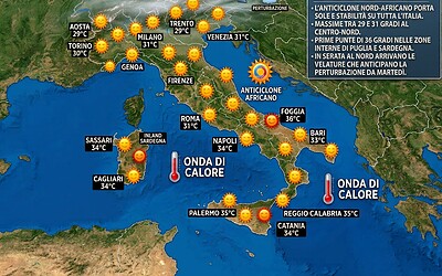Meteo 24 agosto, sole ovunque e caldo che cresce: ma al Nord le velature di sera annunciano il cambio