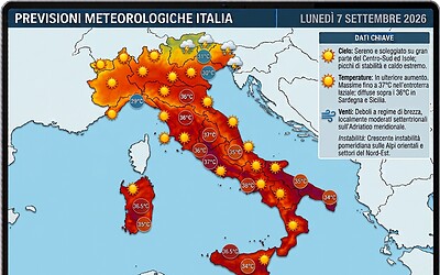 Meteo 7 settembre, l’estate non molla: caldo fino a 37 gradi, poi arriva la svolta atlantica